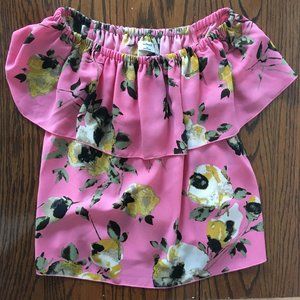 ARITIZIA WILFRED off shoulder floral blouse XS